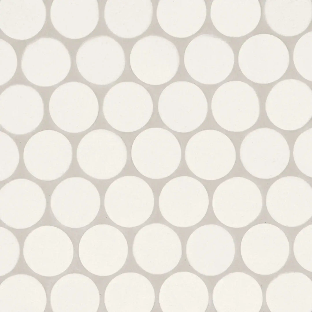 Makoto 2" Round Matte Porcelain Mosaic
