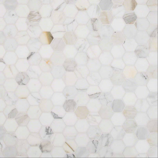 Calacatta Gold 2” Hexagon Mosaic Tile