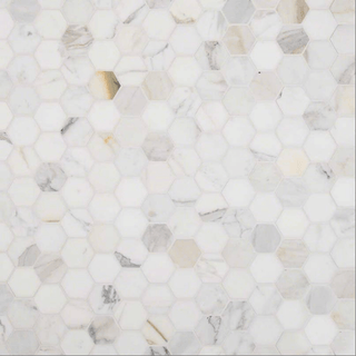 Calacatta Gold 2” Hexagon Mosaic Tile