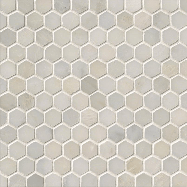 Greecian White 1" Hexegon Polished