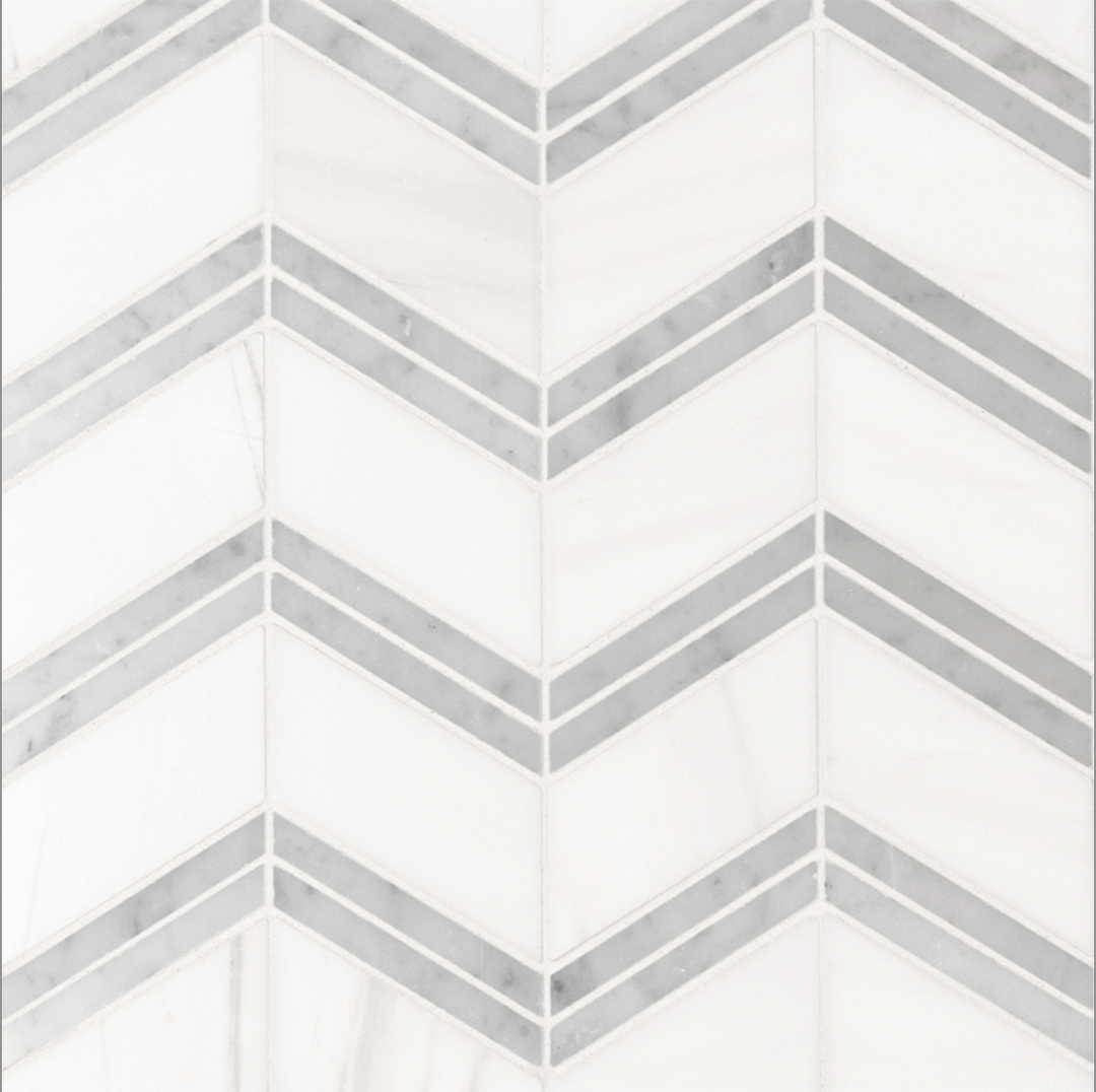 Bianco Dolomite Chevron
