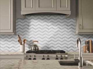 Bianco Dolomite Chevron 