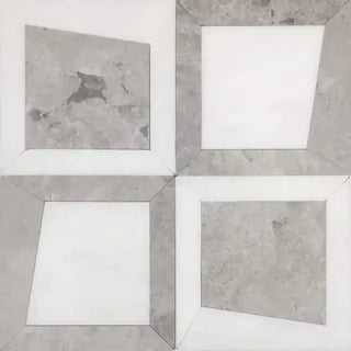 Marble Mosaic Stone Geometric Tile 11.75"x11.75"