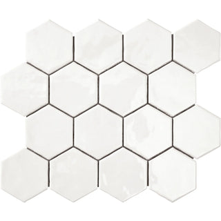 arctic Artistic Reflections Hexagon Mosaic Tile 3" x 3"