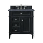 Brittany 30" Black Onyx with Smokey Grey Quartz 3 cm Countertop
