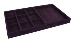 Jewelry Tray, 2" Depth, Faux Suede