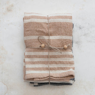 Down Home Double Cloth Striped Tea Towels, set of 2