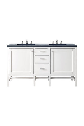 Addison 60" Double Vanity Cabinet, Glossy White