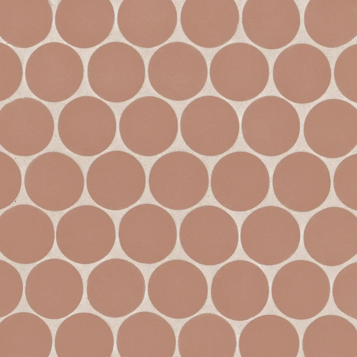 Makoto 2" Round Matte Porcelain Mosaic