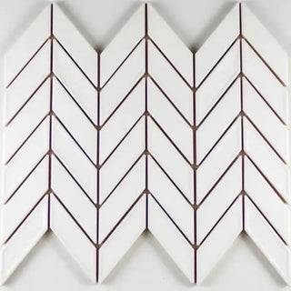 white Chevron Bathroom Tile